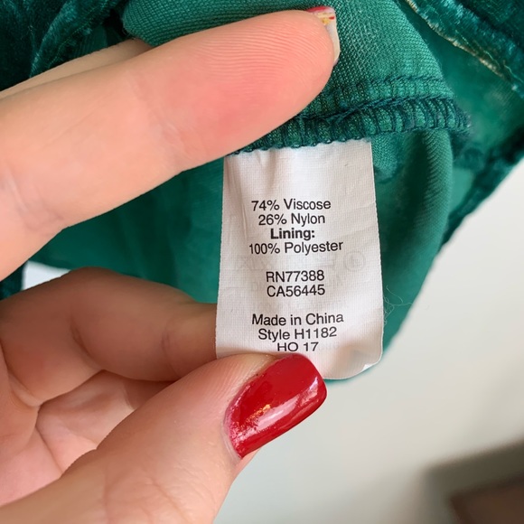 J.crew Blouse Top Size 12 Green Crushed Velvet 12 - Picture 7 of 8